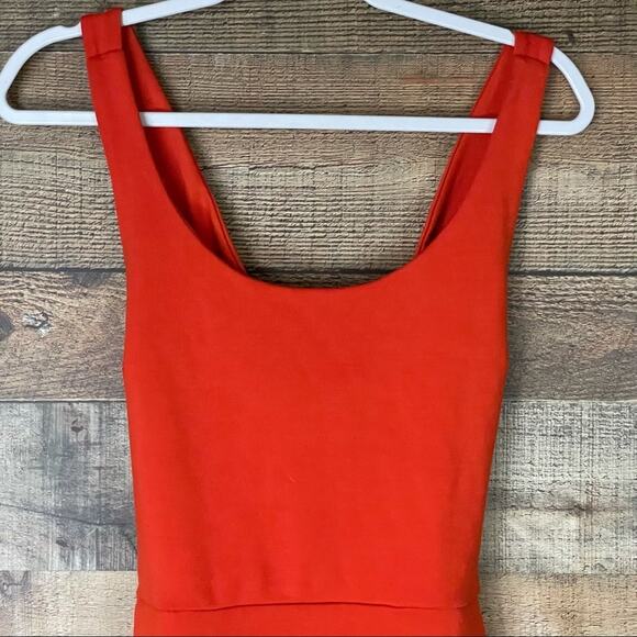 Jack by BB Dakota Penelope Ponti Roma Orange Sleeveless Dress Size Medium - Picture 4 of 12